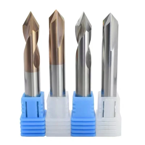 Wyk High Precision 3 Flute Solid Carbide CNC Chamfering Endmill Cutting Tools 90 Degrees 4mm Tungsten Steel Chamfering Special Chamfering Milling Cutter